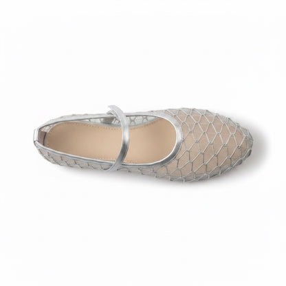 Sparkle Silver Mesh Mary Jane