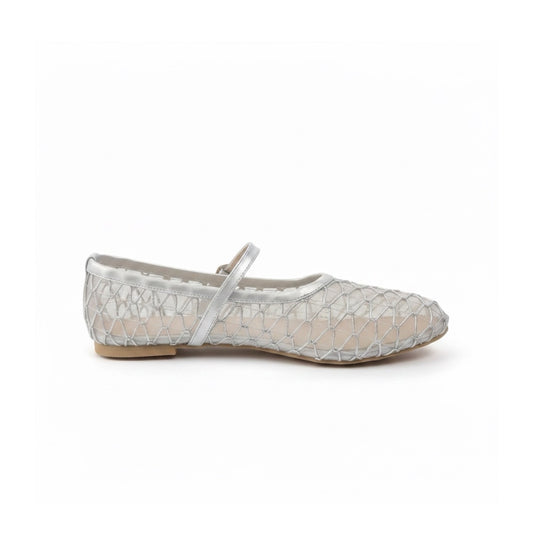 Sparkle Silver Mesh Mary Jane